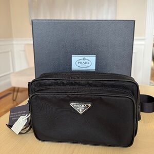 PRADA Re-Nylon and Saffiano leather belt bag